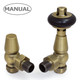 ETO-AG-OEB - Eton Traditional Radiator Valve - Old English Brass (Angled Manual) ETO-AG-OEB - Eton Traditional Radiator Valve - Old English Brass (Angled Manual)